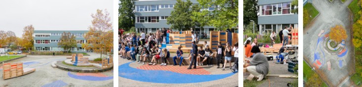 Collage von Fotos des Projekts Chillsport in München